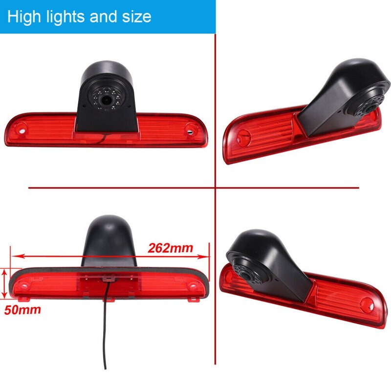 Bil høyt bremselys ryggekamera ryggekamera for fiat ducato  x250 x290 peugeot boxter citroen