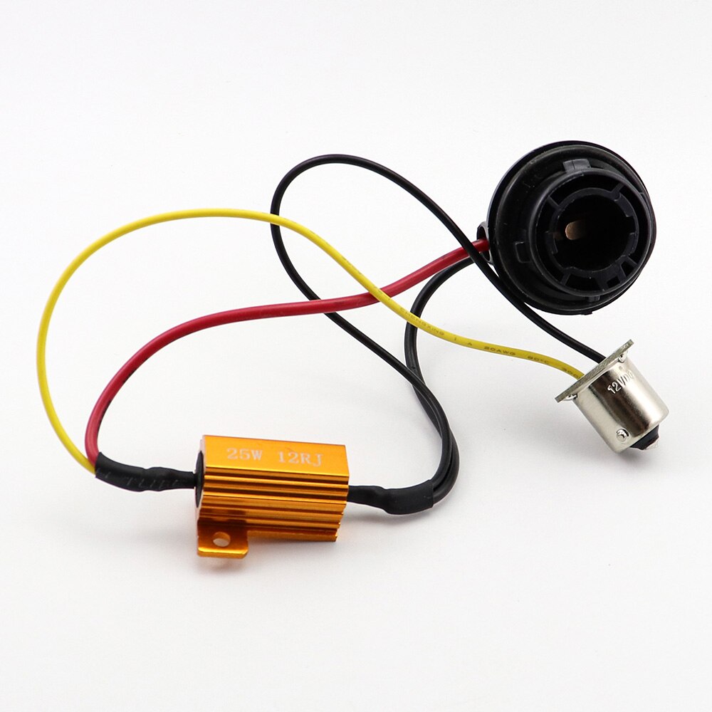 Auto Bulb Socket 1156 BA15S BAU15S P21w Led Canbus Py21w Car Canceller Decoder Led Load Resistor 12V 25W No Flickering Decoder