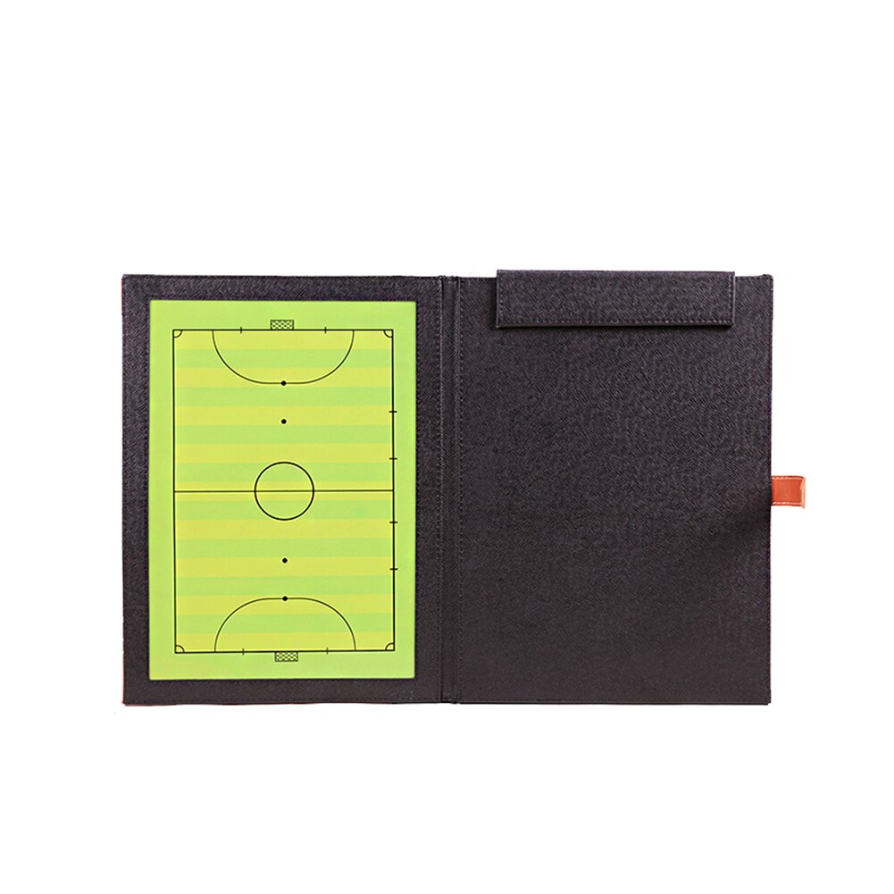 Presse-papiers magnétique portable en cuir pu, entraînement de coaching, tableau tactique de football, guidage étanche, pliable, souple avec stylo de football