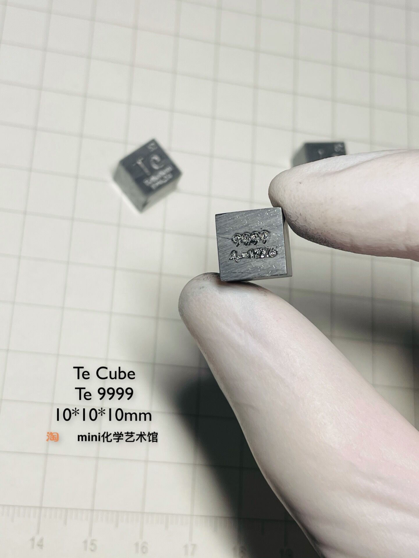 4N Tellurium Periodic Phenotypic Cube Metallographic Tellurium Cube Tellurium Cube Tellurium Cube Te9999
