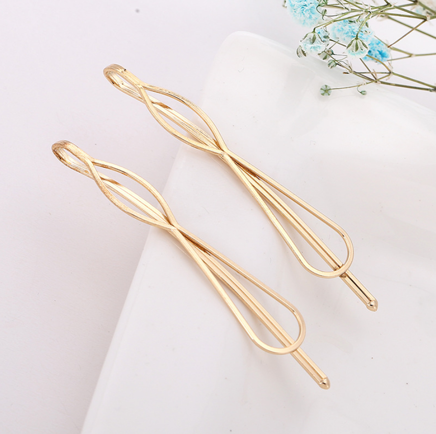 5 pinzas para el cabello de Color dorado, horquillas onduladas a la , pasadores de Metal, Clip BB Invisible, horquillas onduladas, accesorios para el cabello