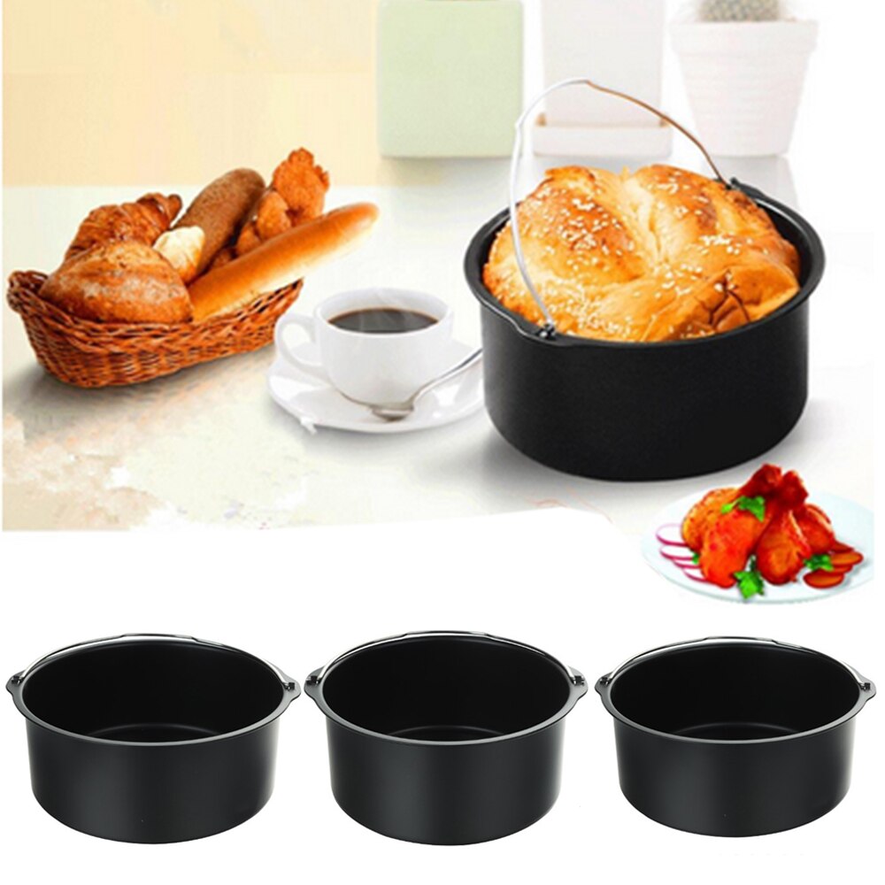 6/7/8Inch Lucht Friteuse Accessoires Metalen Houder Snack Koken Pot Vervanging Duurzame