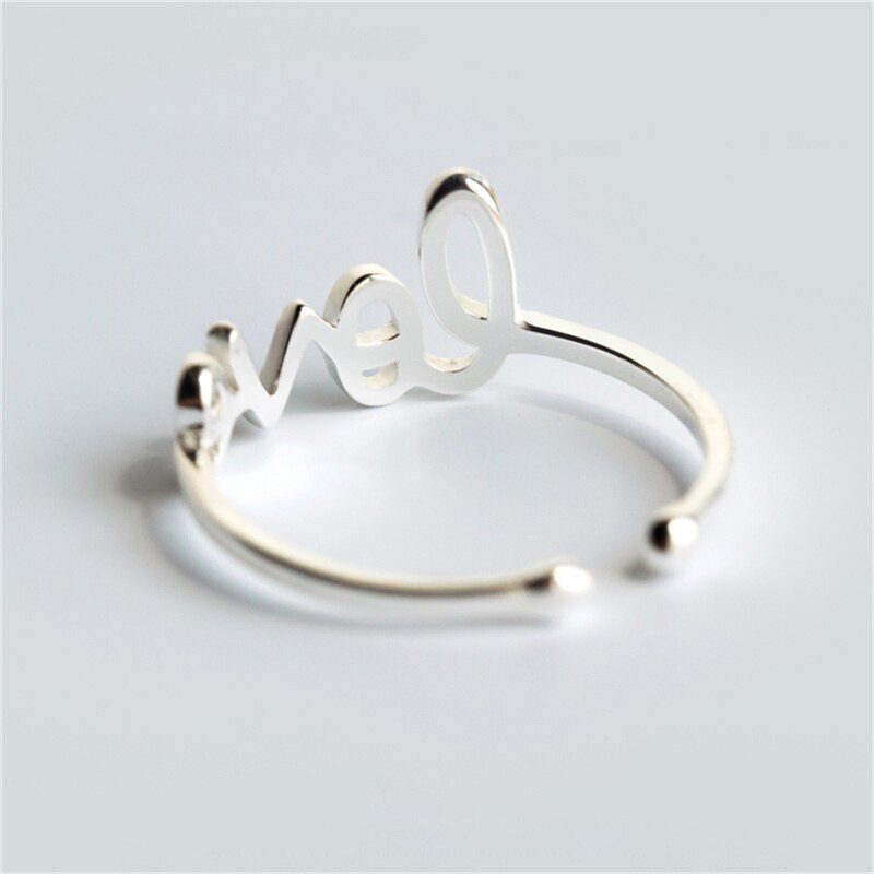 CANNER 925 Anillos abiertos de plata esterlina para Mujer Anillos de Mujer S925 joyería de lujo boda compromiso amor anillo dedo de chica