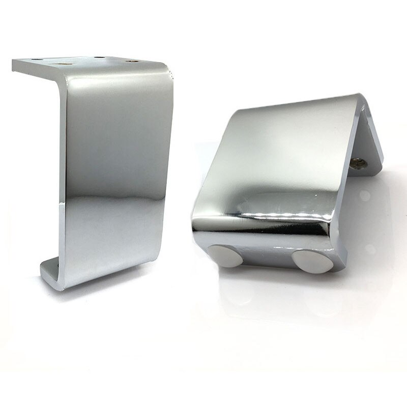 Sort sliver firkantede møbelben metal hardware fødder beslag fod til skab sofabord stol tv skab sovesofa skabe