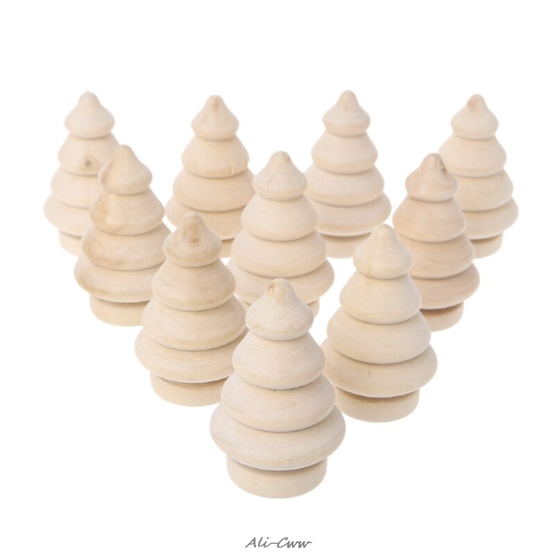 10Pcs Unfinished DIY Wood Peg Doll Christmas Tree Wedding Party Decoration Craft lovely handmade keepsake