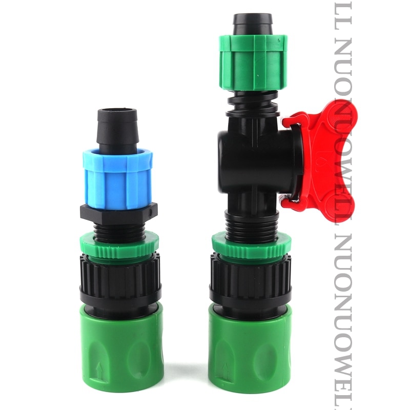 2 Stuks 16Mm Drip Tape Slang Connector Tuin Quick Connector Tuin Water Slang Adapter Connector Slang End Connector