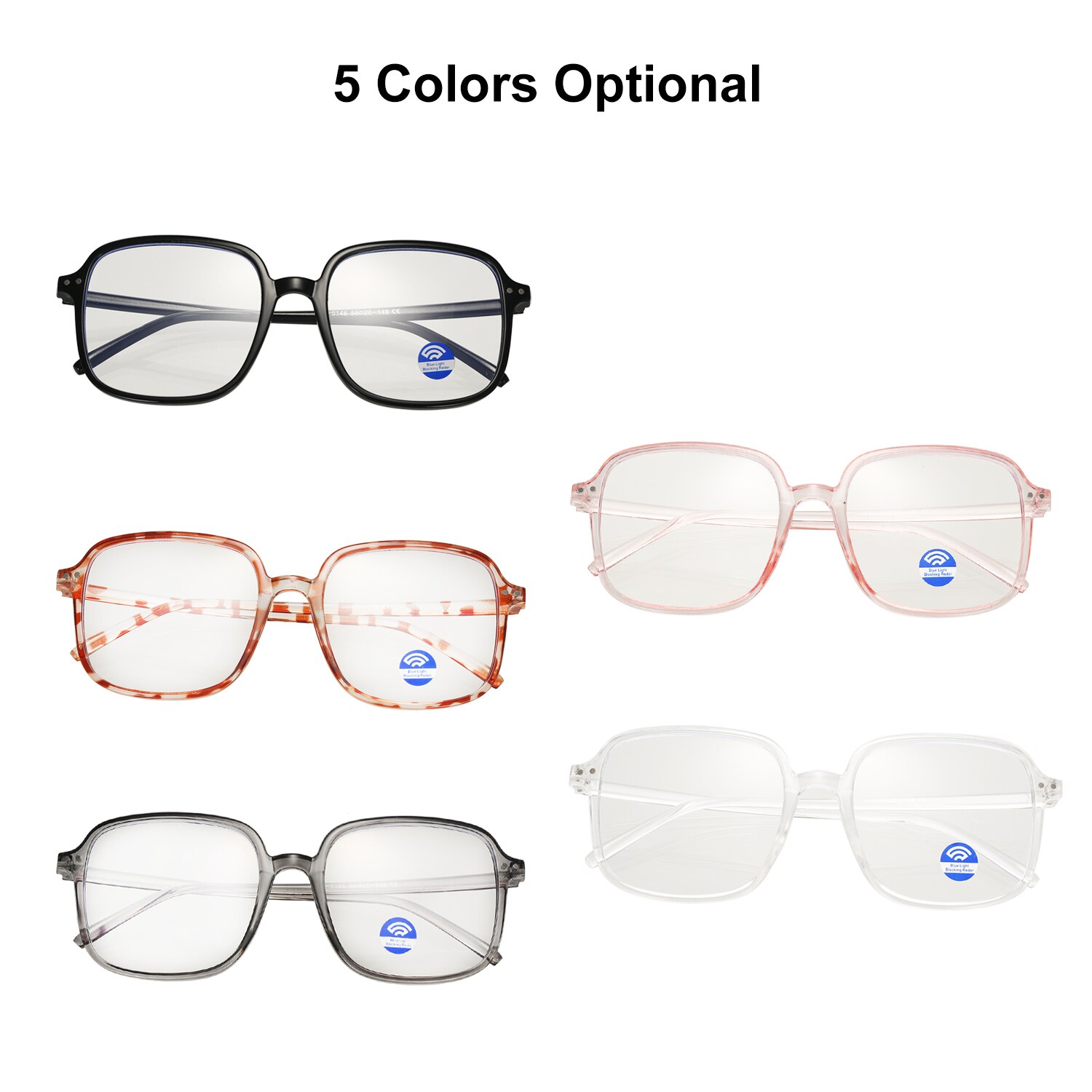 Unisex Optical Glasses Ultra Light Square Frames Spectacles Computer Glasses Flexible Eyewear Anti-blue Light Glasses