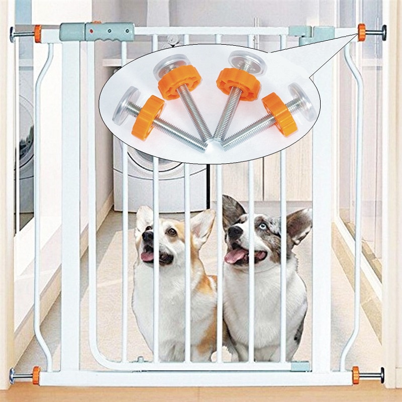 4 stk / pakke baby kæledyr sikkerhed trapper gate skruer / bolte med låsemøtrik reservedel tilbehør kit baby sikkerhed døråbninger