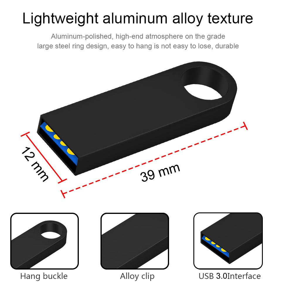 Metal USB 3.0 Flash Drive 128gb 16GB 8GB Flash Disk Pendrive 32gb 64gb USB Flash USB Disk Memory Stick U Disk Gif