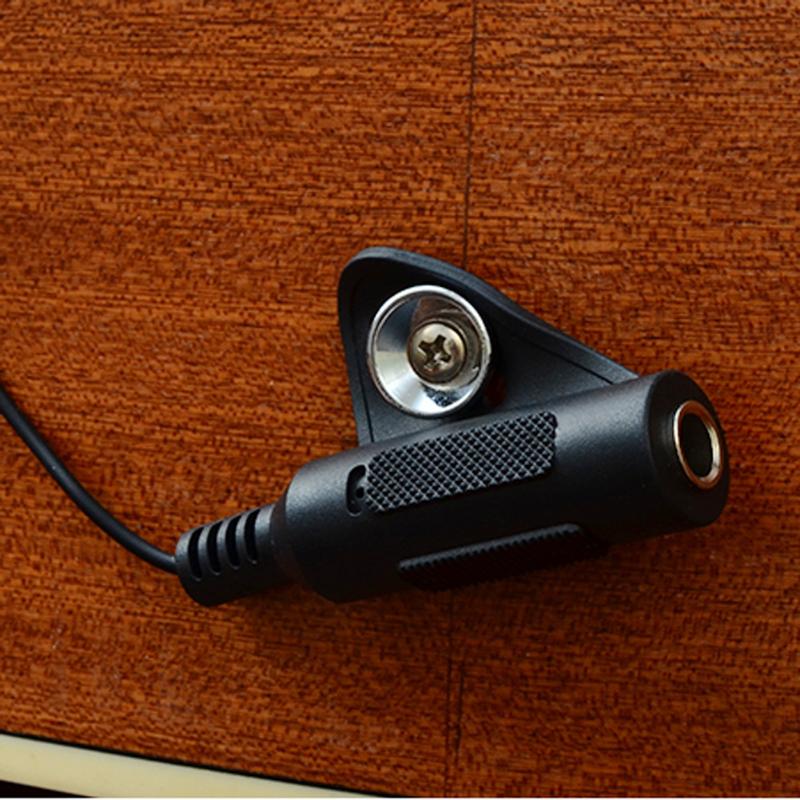 Piezo kontakt mikrofon pickup med klämma för akustisk stränginstrument gitarr violin banjo