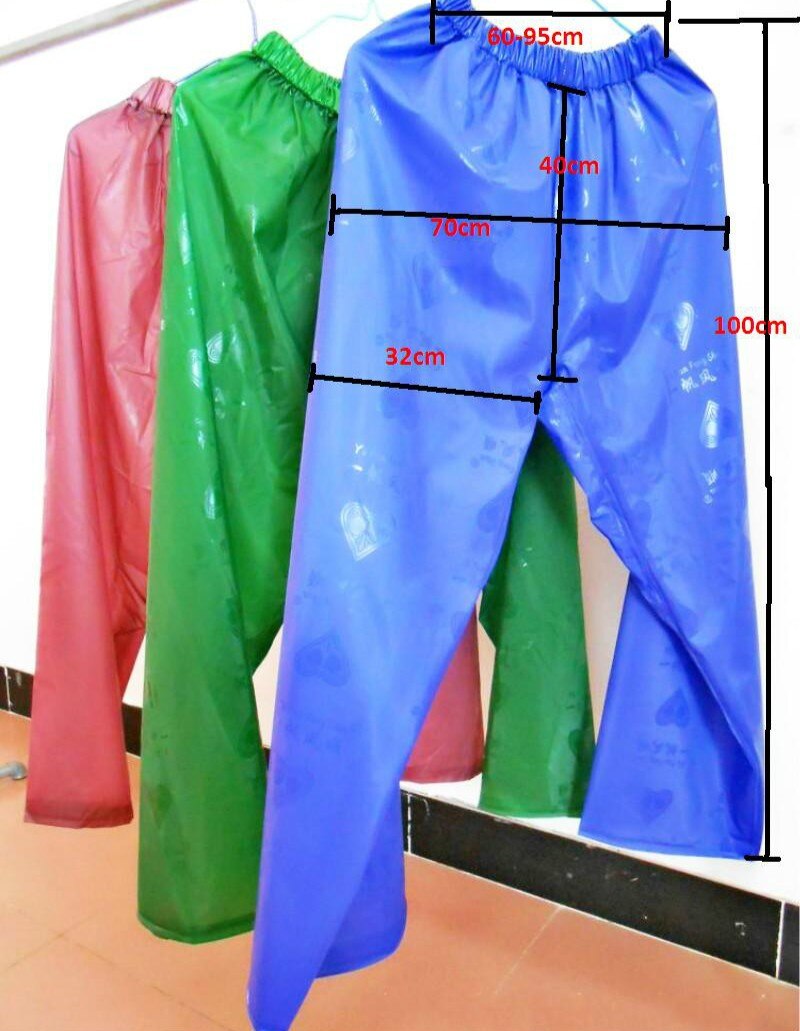 Impermeable Rubber Raincoat Adult Plastic Rain Pants Gear Waterproof Trousers Fishing Outdoor Garden Supplies: blue pants