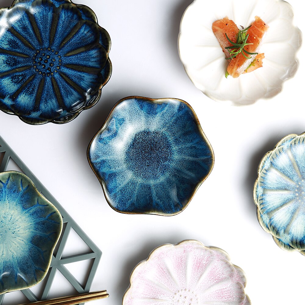Japanese-style Kiln Change Ceramics Dish Sauce Dish Pot Sauce Dish Home Kitchen Tableware