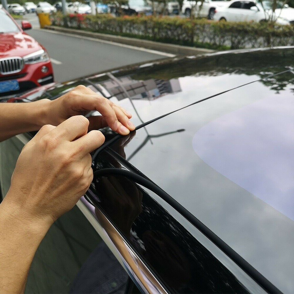 Ventana de silicona para el techo solar del coche estilo Exterior banda de sellado de eliminación de sonido reducción de ruido fácil de aplicar para el modelo 3 de Tesla
