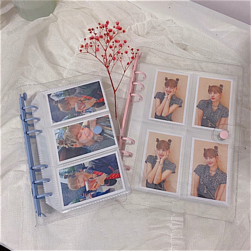 Glitter Transparante Koreaanse Leuke Ring Binder Notebook Tijdschriften Losbladige 3 Inch Kaart Fotoalbum Opslag Boek School Briefpapier