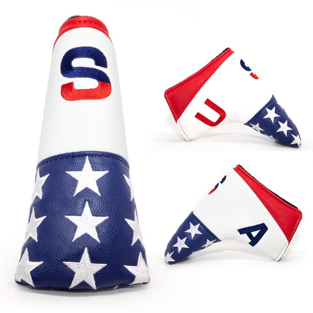 Golf Putter Cover,Golf Club Head Covers for Putter PU Leather Blade Putter Headcover with Magnetic USA Series