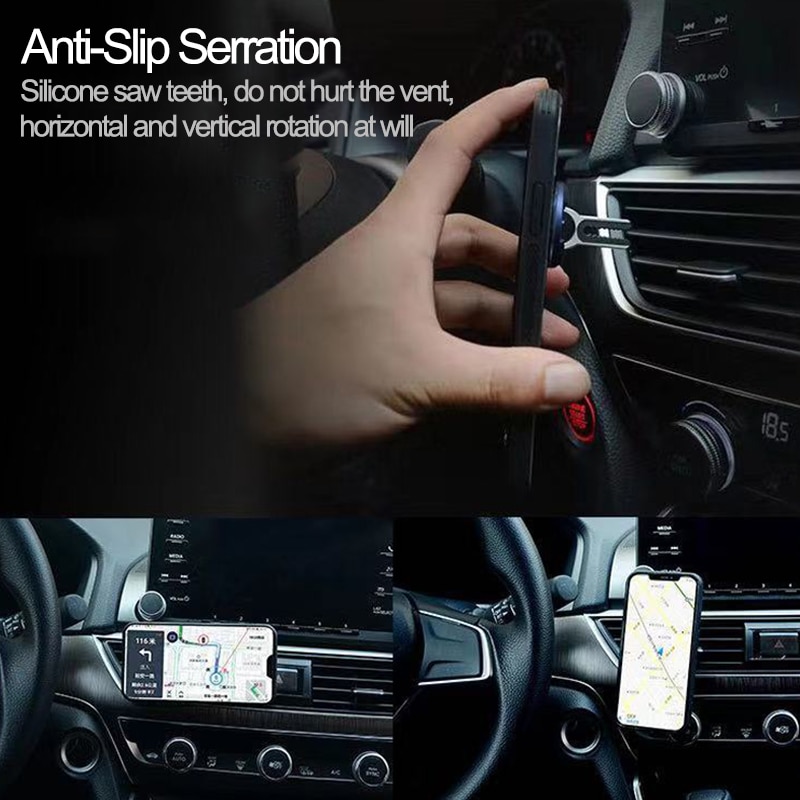 Magnetic rotabl mobile phone holder stand for iPhone Samsung Car Metal finger ring phone stand bracket car phone holder bracket