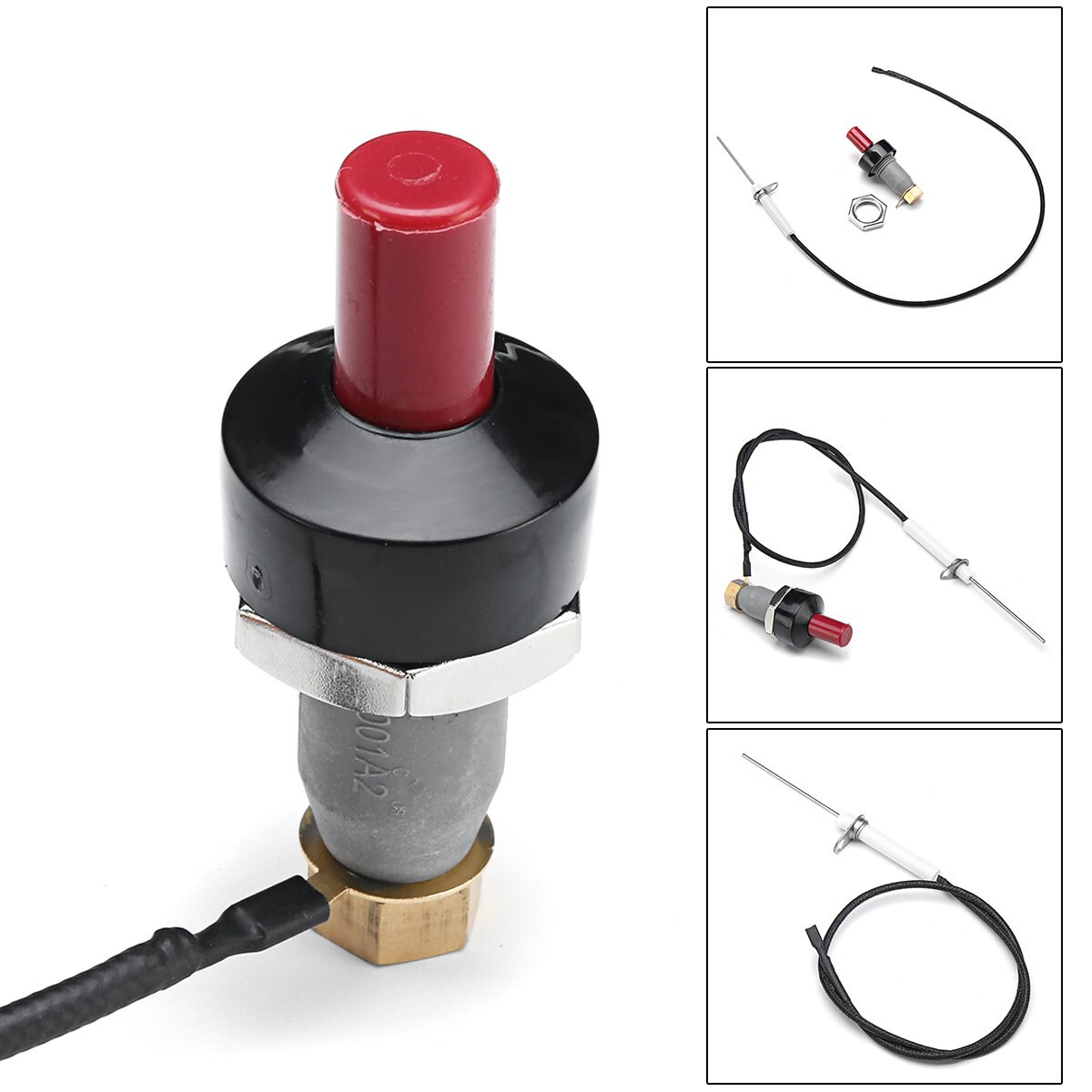 Universal Piezo Spark Ignition Set + 50cm Cable Button Igniter Gas Grill Grill Tool Kitchen Cooking Writer