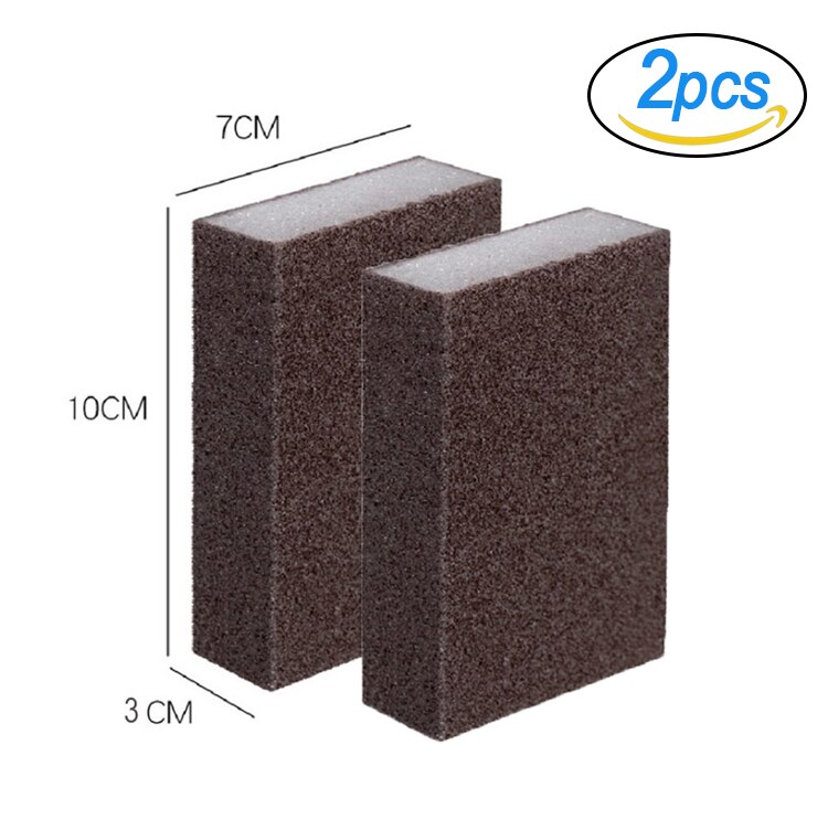 Magiczna gąbka karborundowa melamina gąbka szmerglowa szczotka robić usuwania rdzy patelnia odkamienianie czyścik przyrząd kuchenny: 2 x Sponge