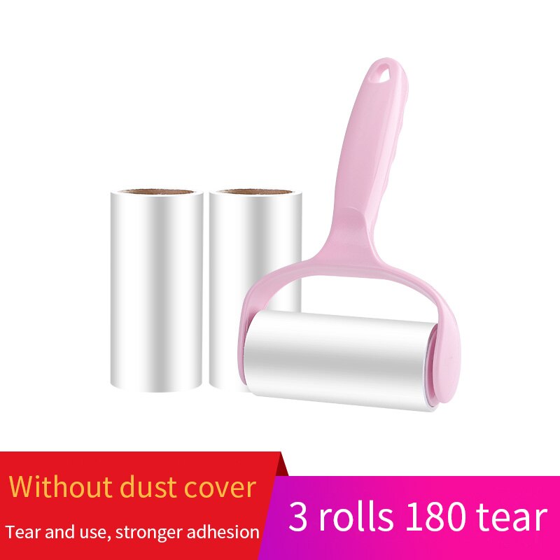 3 Rolls + 1 Handvat Kleverige Roller Kleverige Papier, Tearable Kleverige Haar Borstel, Kleren Fluff Borstel, epilator Kit Met Handvat