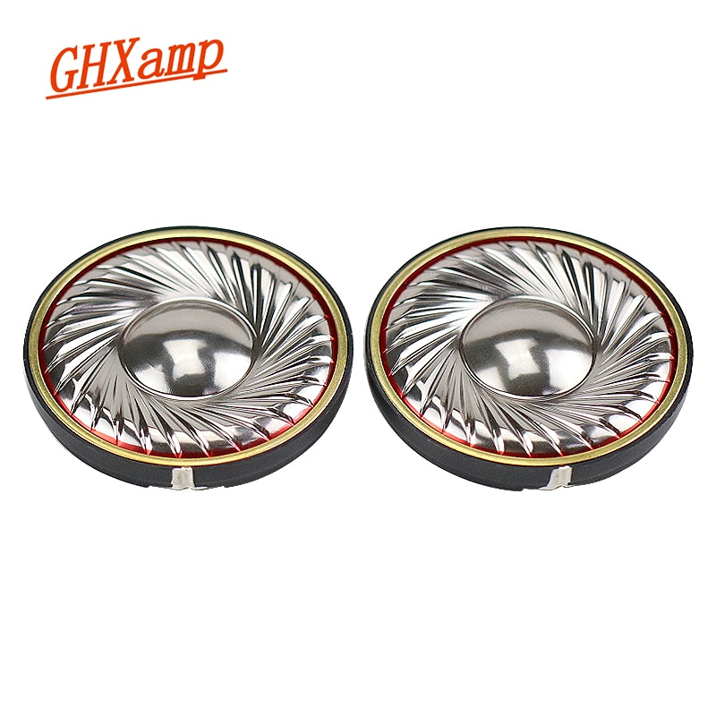 Ghxamp 50mm woofer hoofdtelefoon luidspreker unit 42 ohm titanium membraan dubbele koperen ring bas hoofdtelefoon driver diy 2 stuks