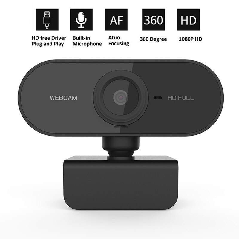 Hd 1080P Webcam Mini Computer Pc Webcamera Met Microfoon Draaibare Camera 'S Voor Bellen Conferentie Werk Live-uitzending Video