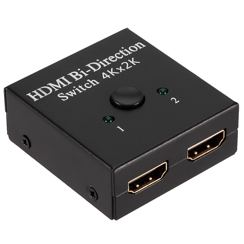 2 Ports Bi-Directional 4K HDMI Splitter HDMI Switch Switcher 1X2 2X1 Split 1 in 2 Out Amplifier 1080P 4Kx2K Switcher
