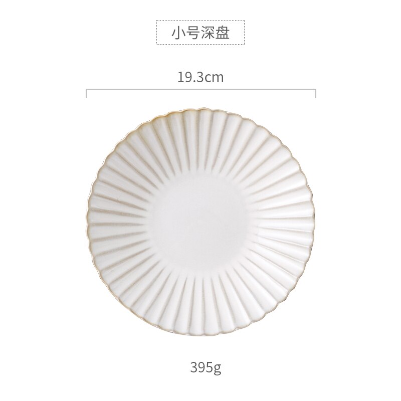 Pasta Food Plate Round Nordic Dessert Cake Sushi Snack Breakfast Plate Pasta Japanese Assiette Ceramique Tableware DE50CP