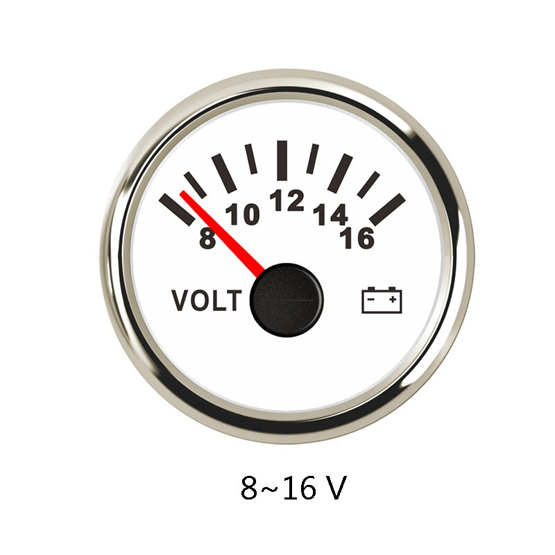 52 mm Marine Auto Voltmeter 8-16 V 18-32 V Waterproof Gauge For Motorcycle Car Boat Automobile With Red Backlight 12V 24V: WS  816V