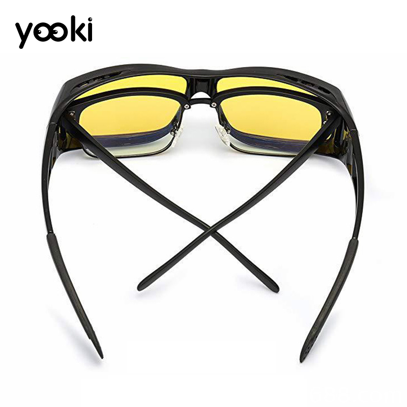 Fit Over Sunglasses Polarized Lens Cover Rx Glasses UV Protect Night Vision Optical Eyewear Driving Sunglasses