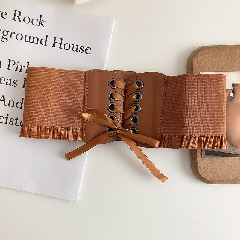 Wide Belt For Women Luxury Brand White Stretch Trouser Belts Corset Waistband Elastic Belts For WomanDT075: Gold