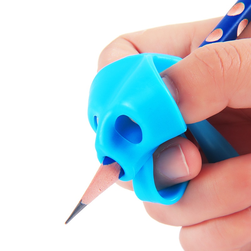 1 stk børn skrive blyant blyantholder brevpapir sæt børn lære øvelse silikone pen hjælpe greb holdning korrektion enhed