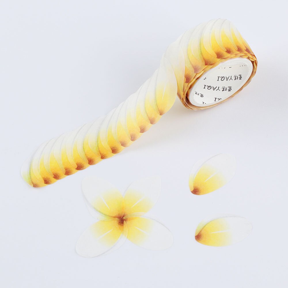 Rouleau de ruban de Scrapbooking, 200 pièces/rouleau, pétales de fleurs colorés, ruban de masquage décoratif, parfum, Sakura, autocollant en papier pour journal intime, DIY bricolage: 13-200pcs