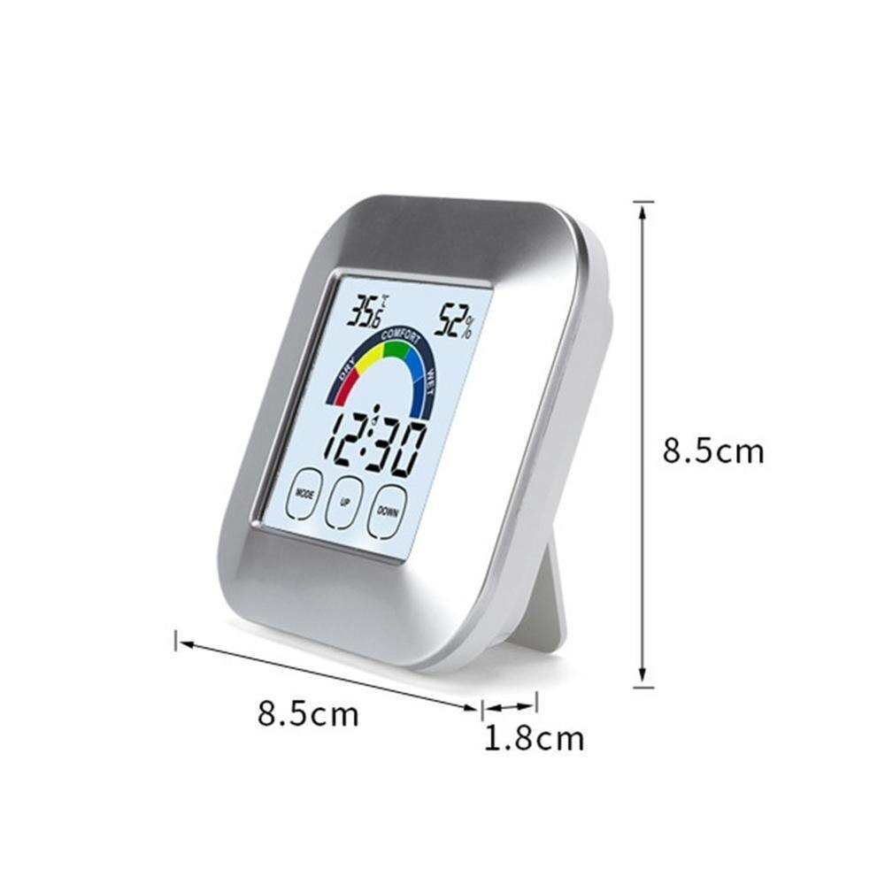 Digital Thermometer Hygrometer Humidity Meter Room Temperature Clock Indoor Mini Room Weather Thermometer Station O1A7