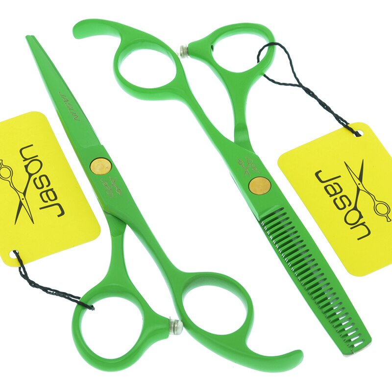Jason 5.5 pouces japon acier Salon ciseaux de coiffure barbier cheveux amincissement ciseaux coupe ciseaux coiffure tondeuse A0070D