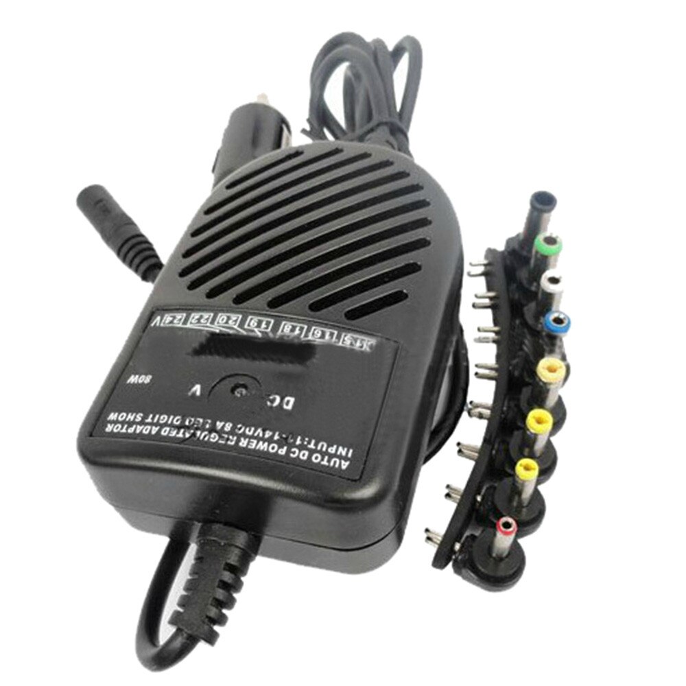 80W Universal Laptop Auto Car Charger Adapter 12V For DELL HP TOSHIBA ACER Power Adapter Supply For Notebook Laptop PC