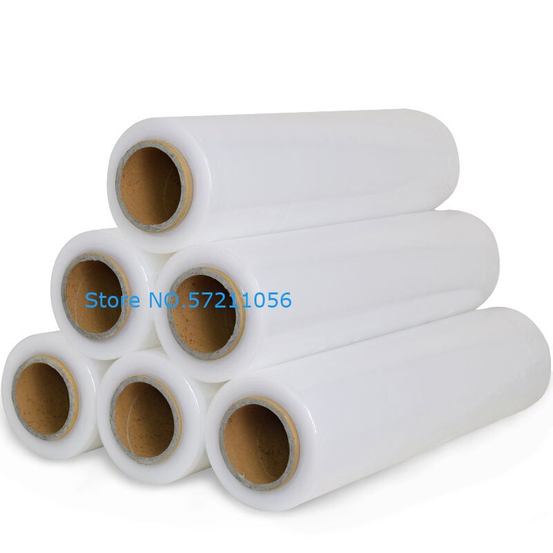 1 Roll 100cm Stretch Wrap Transparent Non-Toxic Packing Film Industrial Stretch Plastic Sealer Winding Durable Hand Wrap