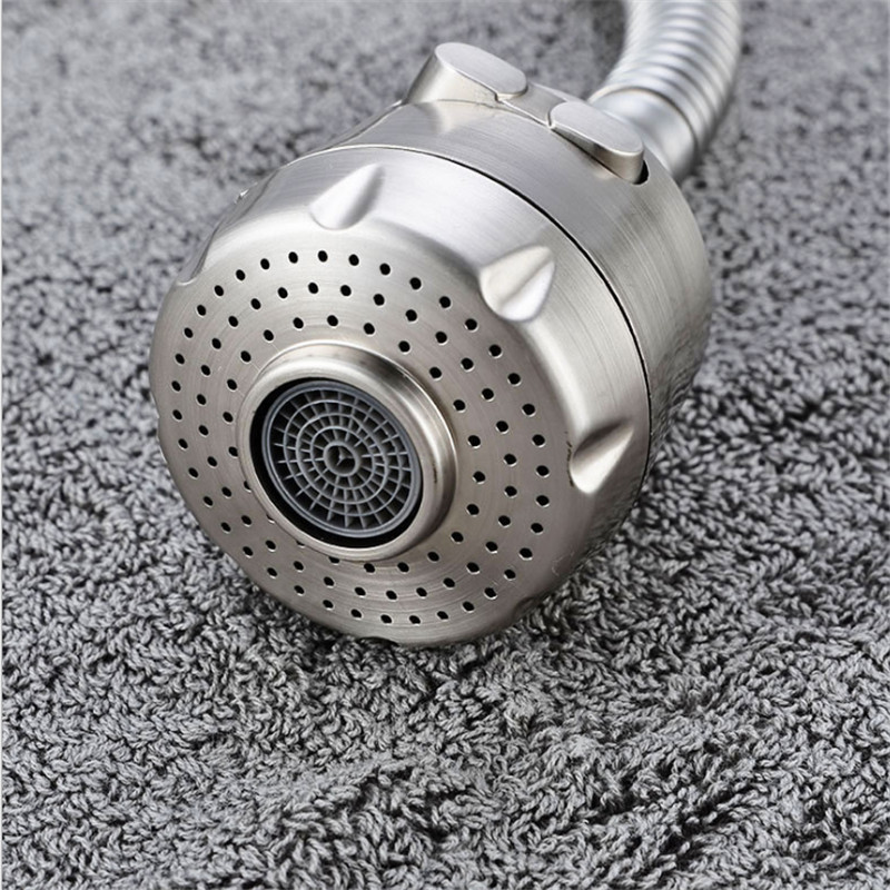 Brushed finish 22mm kitchen faucet aerator two water modes water bubbler nozzle ABS water saving aerator water spout
