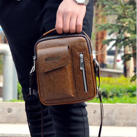 Mænds taske mini skuldertaske mandlig messenger bag forretningstaske casual taske retro lille taske
