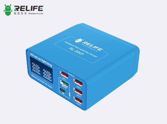 Sunshine relife 304p smart 6 -port usb-ladegerät mit digitalanzeige und lightning-anschluss für iphone, samsung, huawei, xiao, vivo und opop