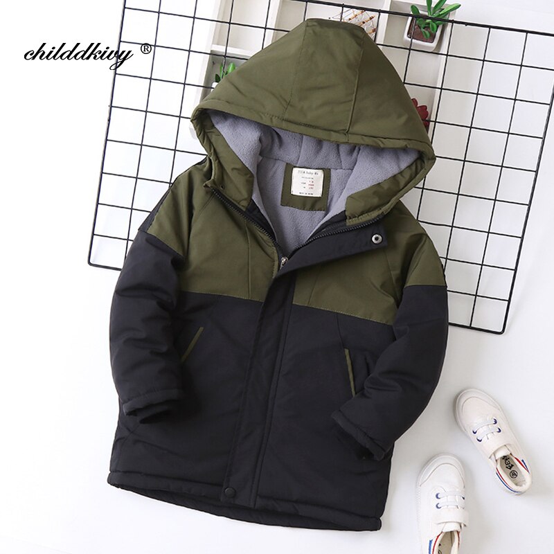 Chaquetas con capucha para niños, abrigos informales gruesos para mantener el calor, ropa de invierno, resistentes al frío intenso, novedad de