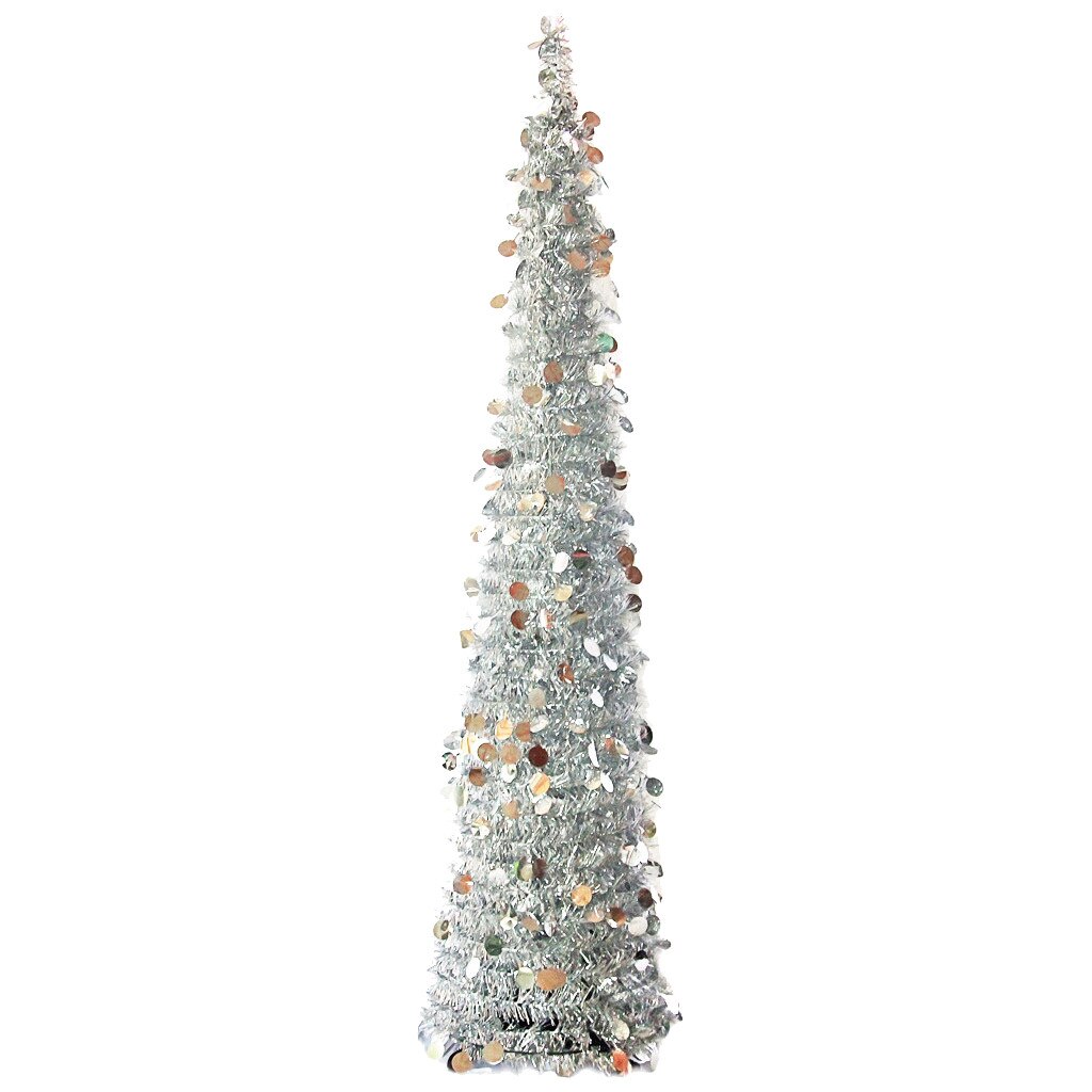 1.5M Diy Pailletten Kerstboom Popup Inklapbare Klatergoud Kunstmatige Kerstboom Met Stand