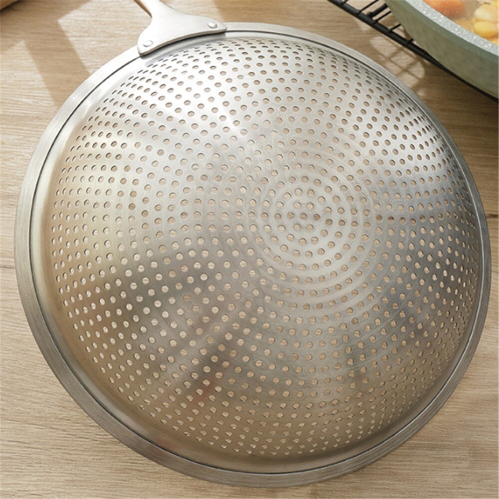 20cm Stainless Steel Colander Filter Cooking Utensils Spoons Frying Pan Colander Drainer Food Colander Dish Drainer Strainer