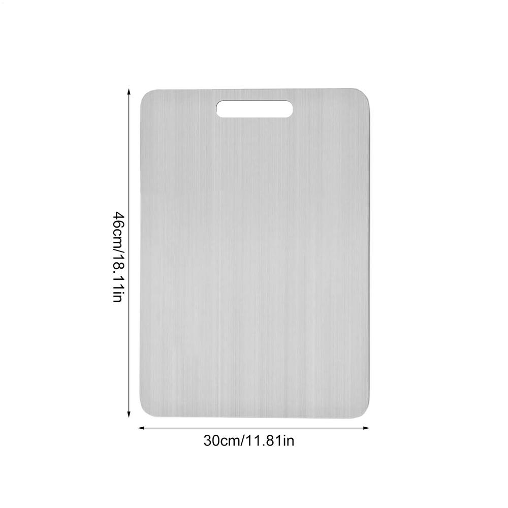 Tabla de cortar de cocina de titanio de doble cara, estera de corte de cocina de alimentaria, tabla de cortar portátil, bandeja para servir verduras: TRANSPARENT