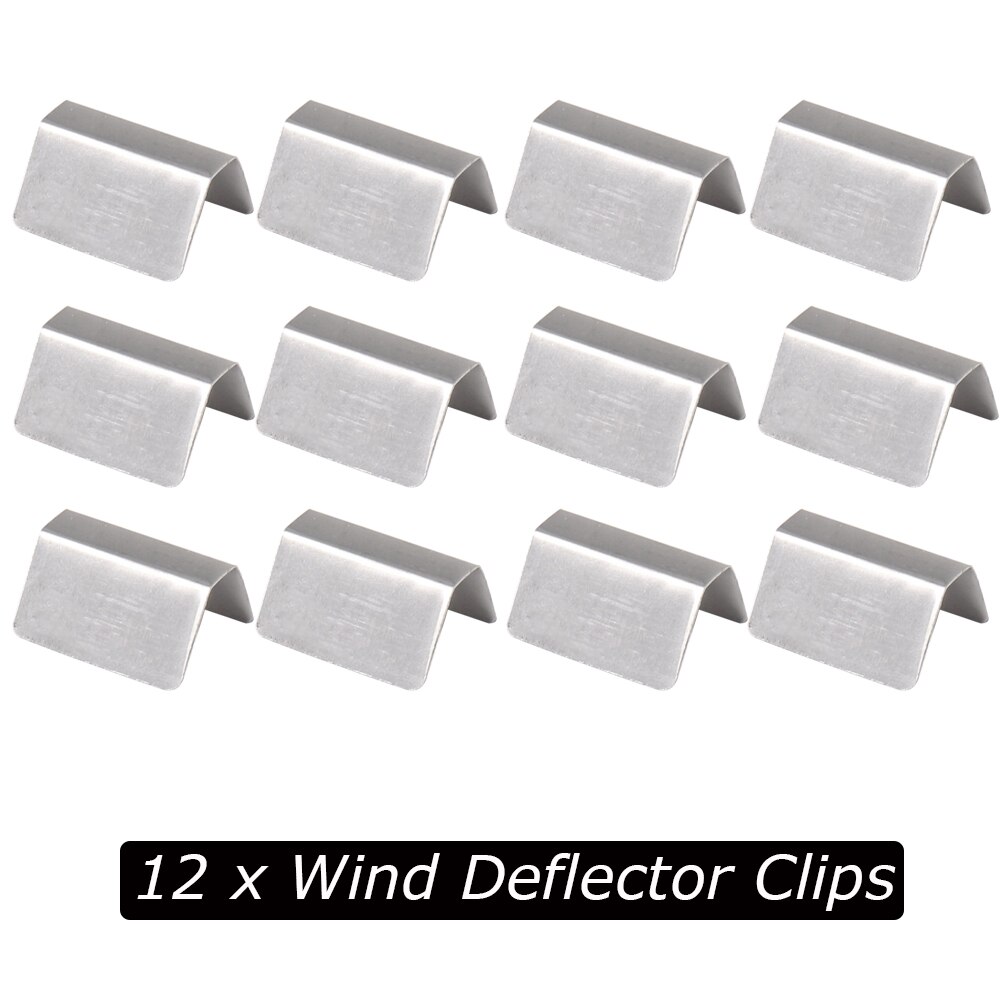 4/8/12Pcs Wind Deflector Clips Auto Wind Regen Deflector Kanaal Rvs Vaststelling Klemmetjes Fit voor Heko G3: 12pcs
