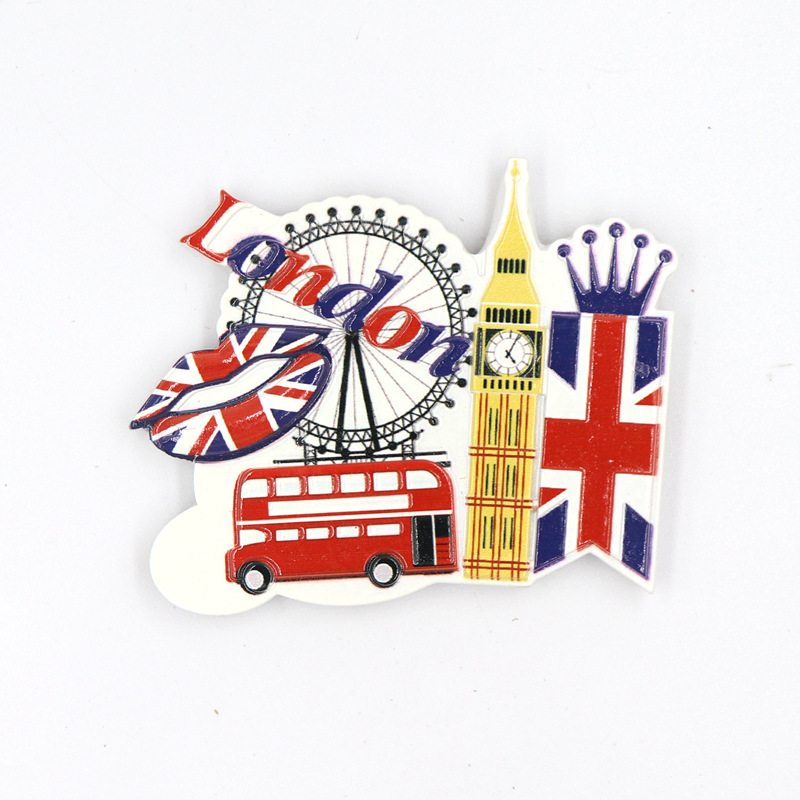 Recuerdo de turismo nacional de Inglaterra de Londres, imán de resina 3D para refrigerador, pegatina para decoración del hogar, adornos,