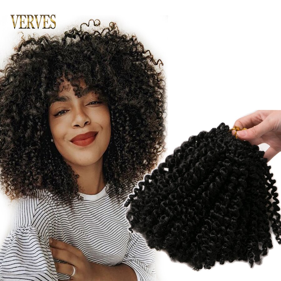 Verves VERVES Brown Crochet Braids Hair Synthetic Curly 9... – Grandado