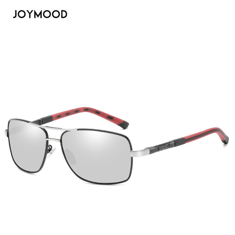 Joymood Zonnebril Mannen Gepolariseerde Aluminium Magnesium Zonnebril Voor Mannen Coating Driving Goggles: Black Silver