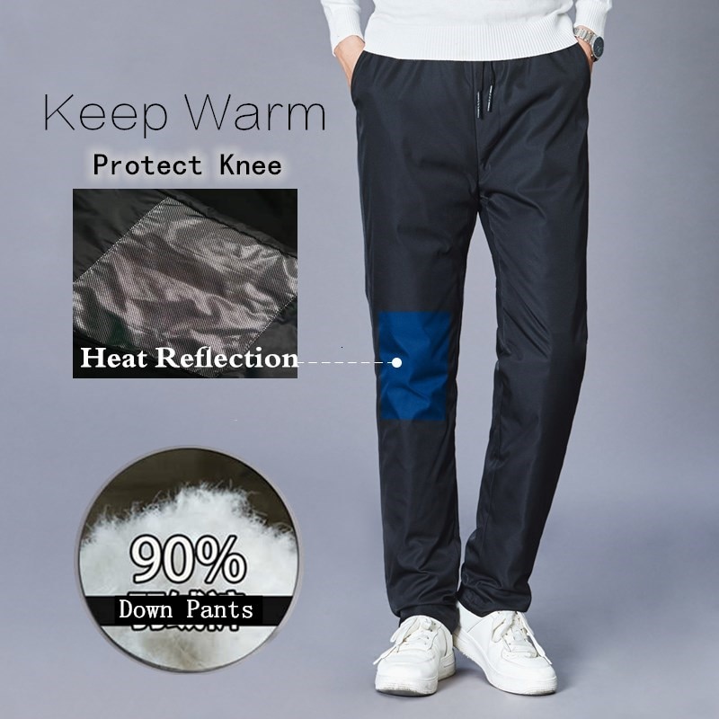 Pantalones calientes para hombre, pantalón grueso, térmico, a prueba de viento, recto, de algodón, para exteriores, invierno, 4XL
