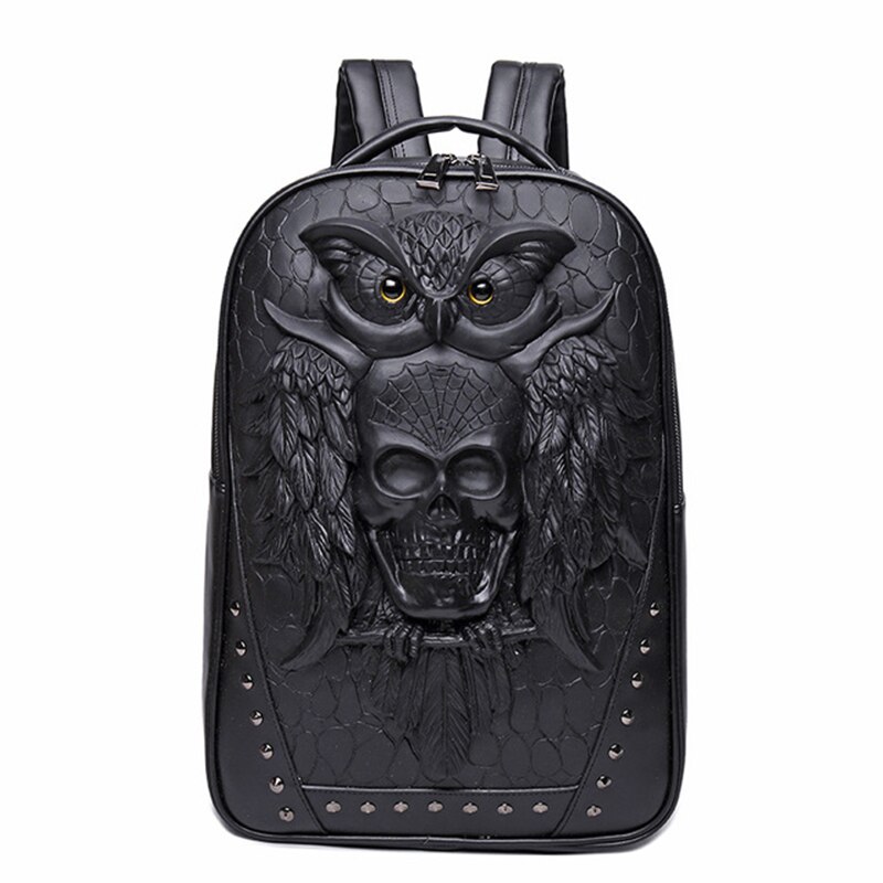 Zaino degli uomini di Uomini di Lusso Delle Donne di Scuola Zaino Grande Borsa Del Computer Portatile Capacità di Halloween del cranio zaino Maschio Borse Da Viaggio Mochila: Rosso