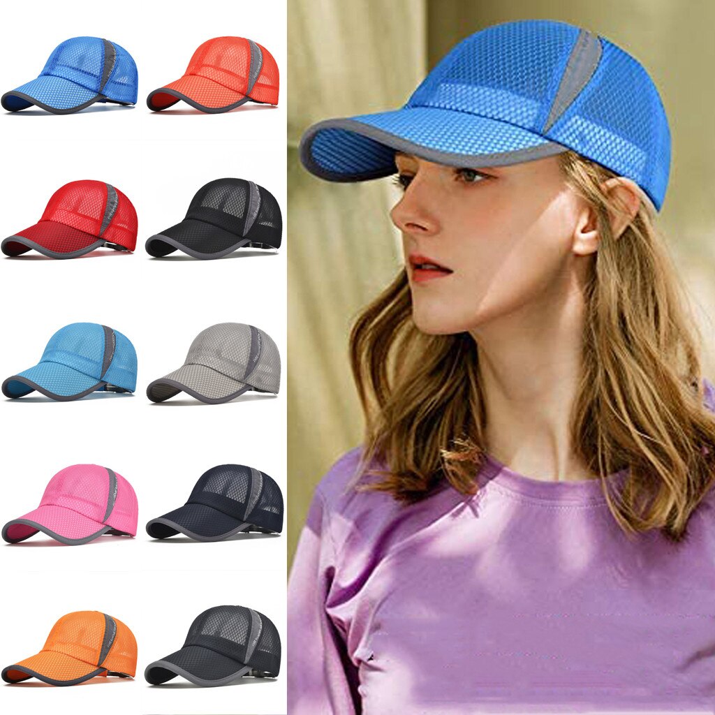 Sommer baseball cap solbeskyttelses hat kvinder kører cykel hætter til mænd justerbar patchwork snapback voksen sport tennis hætter